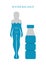 Water balance, human silhouettes. Healthy lifestyle concept.