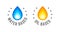 Water based product vector icon set