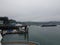 Water in a bay and boats and docks in Newport, Oregon