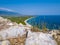 Water and beautiful sea view underwater, sea urchins. Natural living. Pelion peninsula. Pagasetic gulf. Platanias village. Greece.