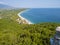 Water and beautiful sea view underwater, sea urchins. Natural living. Pelion peninsula. Pagasetic gulf. Platanias village. Greece.