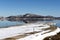 Water bike on lake at a winter day,Greece