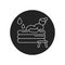 Water birth black glyph icon. Pictogram for web, mobile app, promo.