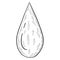 Water blood drop charity humanitarian international day isolated doodle hand drawn sketch with outline style