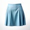 Water Blue Skirt: High Detailed, Smooth And Shiny Retro Charm