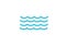 Water blue waves vector image pattern