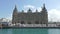 Water boat trip on the Bosphorus in Istanbul, overlooking the city`s coast