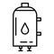 Water boiler icon, outline style