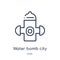 water bomb city supplier icon from tools and utensils outline collection. Thin line water bomb city supplier icon isolated on