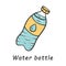 Water bottle color icon