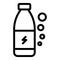 Water bottle energy icon outline vector. Chemical system