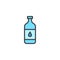 Water bottle filled outline icon