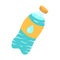 Water bottle flat design long shadow color icon