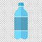 Water bottle icon in flat style. Plastic soda bottle vector illustration on isolated background. Liquid water business concept.