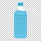 Water bottle icon in flat style. Plastic soda bottle vector illustration on isolated background. Liquid water business concept.