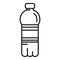 Water bottle icon outline vector. Snack food beverage