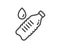 Water bottle line icon. Clean aqua sign. Vector