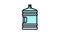water bottle for prepare coffee color icon animation