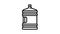 water bottle for prepare coffee line icon animation