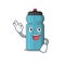 Water bottle Scroll mascot design making an Okay gesture
