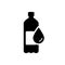 Water Bottle Silhouette Icon. Plastic Bottle for Beverage, Mineral Water, Juice and Soda Black Icon. Isolated Vector