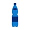 Water bottle vector icon drink. Plastic blue beverage liquid container isolated. Mineral soda symbol cap. Flat simple vertical