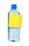 Water bottle with yellow note