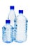 Water bottles isolated over white