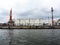 Water-bound petrochemical terminal with numerous tanks and with