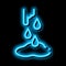 water broke neon glow icon illustration