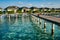 Water bungalows near the jetty