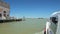 Water bus exiting Grand Canal, heading for Venetian Lagoon islands, tourist trip