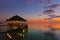 Water cafe at sunset - Maldives