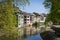 Water canal on Grand Ile island in center of Strasbourg