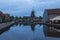 Water canal in Meppel, Holland at sunrise