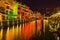 Water Canal Near Nanchang Temple Wuxi Jiangsu China Night