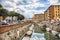 Water canal near Old Fortress, Livorno , Italy