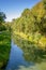 Water canal in public park Charruyer, La Rochelle France