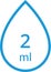 Water Capacity symbols. Milliliters, liters. Water drop infographic elements. Vector illustration