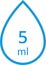 Water Capacity symbols. Milliliters, liters. Water drop infographic elements. Vector illustration