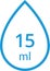 Water Capacity symbols. Milliliters, liters. Water drop infographic elements. Vector illustration
