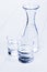 Water Carafe and Two Glasses