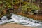 Water Cascade in Szklarka Stream in Autumn