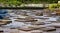 Water cascades of a shallow water pool