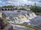 Water cascades in the town Ennistymon