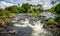 Water cascading over the Iguacu falls