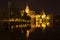 Water castle vajdahunyad budapest hungary at night