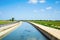 Water channel in the Ebro Delta, Catalonia, Spain