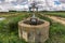 Water channel in a irrigated crop plantation in the province of Zamora Spain