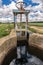 Water channel in a irrigated crop plantation in the province of Zamora Spain